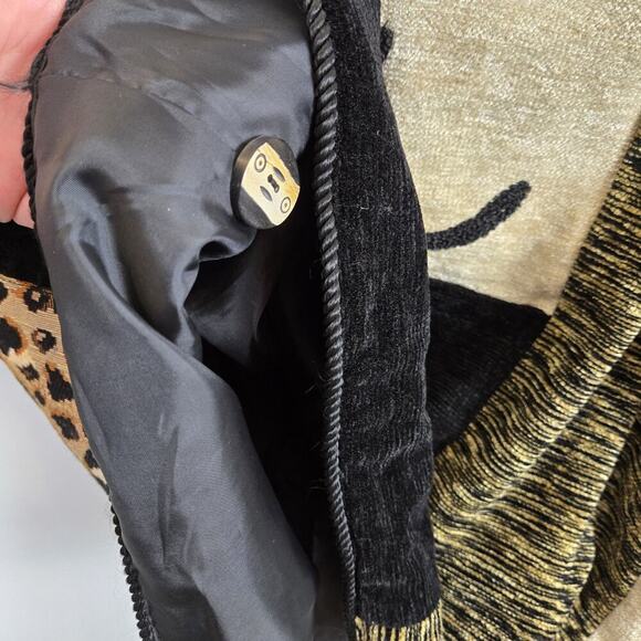 Indigo Moon Patchwork Mixed Print Animal Paisley Button Closure Size M ARTSY - Picture 7 of 8